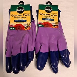 Women's Gardening Gloves Size Medium Large Purple West Chester Miracle Grow Blue